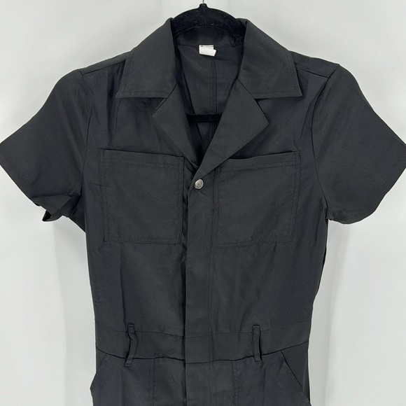 No Brand black polyester jumpsuit versatile artsy casual lightweight new - Picture 2 of 11